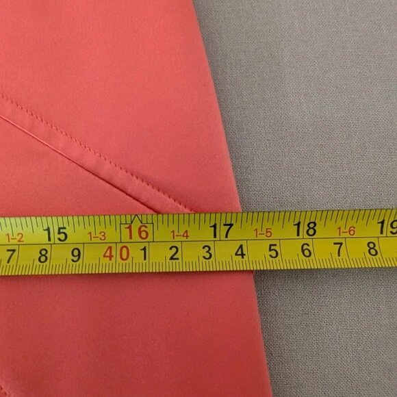 Satin Coral Bodycon Dress With Back Cutout Size 4 - Picture 12 of 13